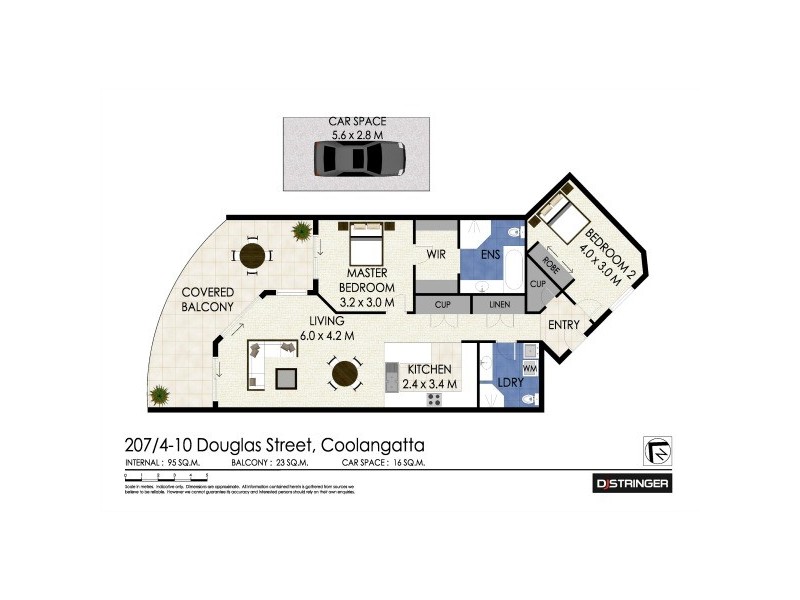 207/4-10 Douglas Street Kirra Beach Apartments, Kirra QLD 4225 Floorplan