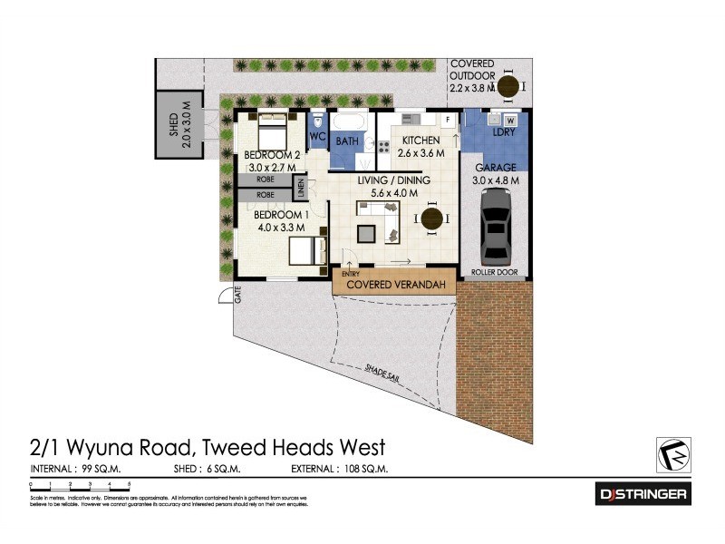 2/1 Wyuna Road, Tweed Heads West NSW 2485 Floorplan