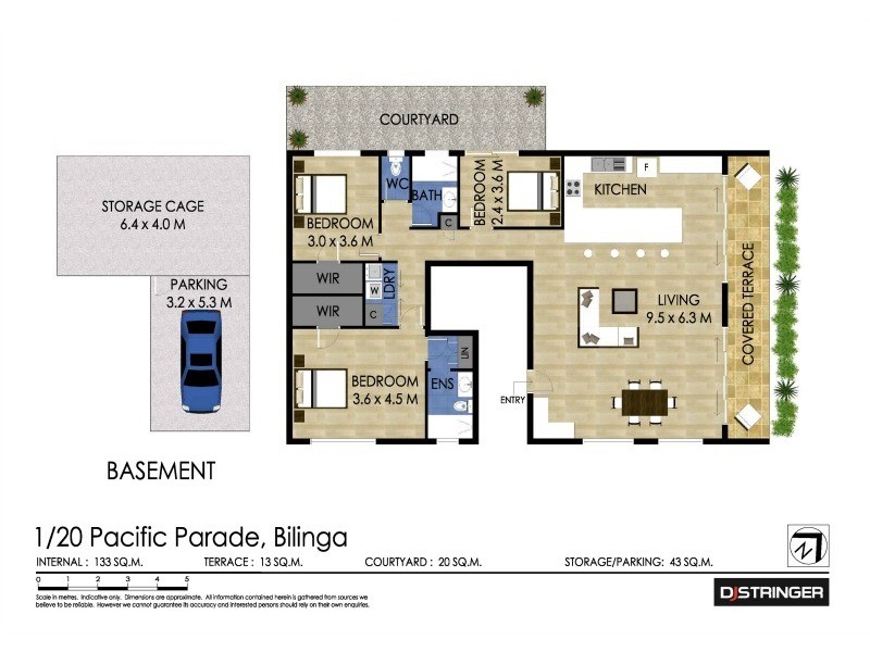 1/20 Pacific Parade ‘Cobba Villa’, Bilinga QLD 4225 Floorplan
