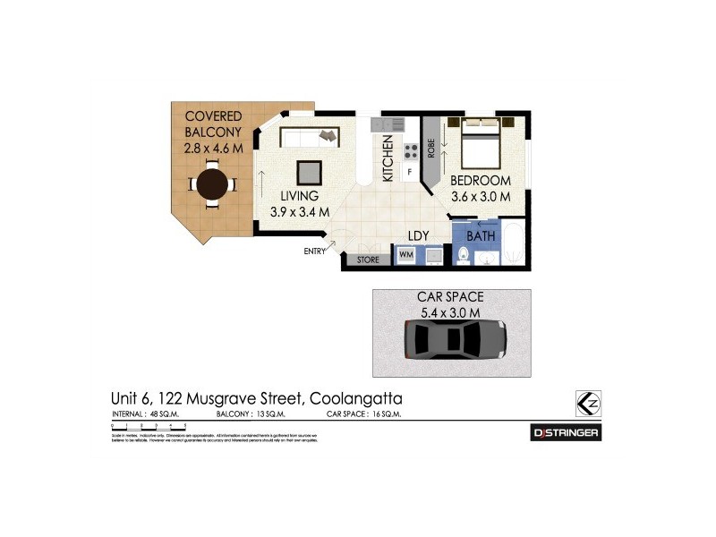 6/122 Musgrave Street ‘Sunsea Apartments’, Coolangatta QLD 4225 Floorplan