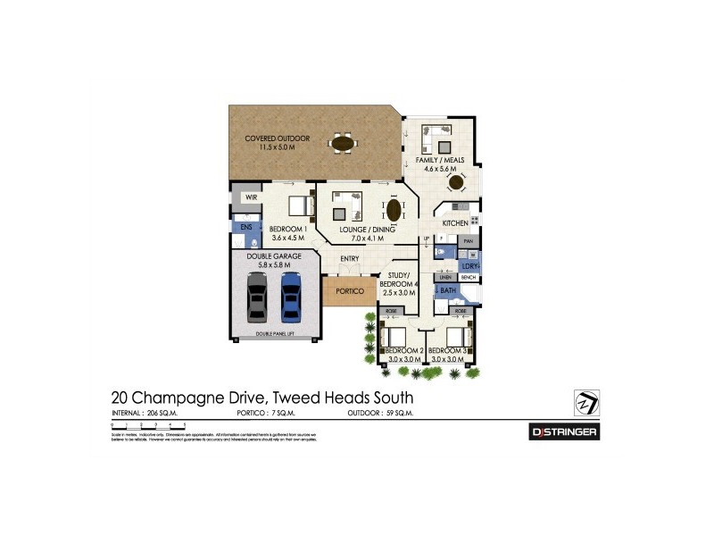 20 Champagne Drive, Tweed Heads South NSW 2486 Floorplan