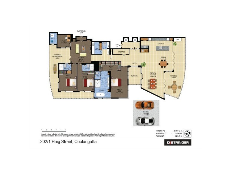 302/1 Haig Street ‘Elysee’, Kirra QLD 4225 Floorplan