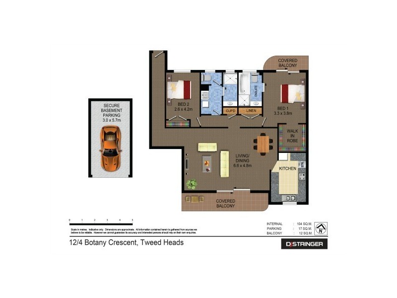 12/4 Botany Crescent, Tweed Heads NSW 2485 Floorplan