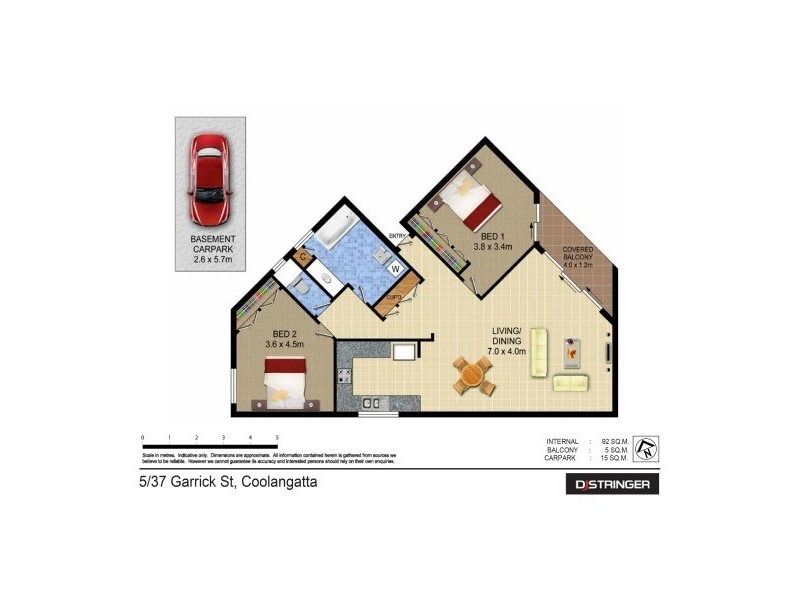 5/37 Garrick Street – Camila Apartments, Coolangatta QLD 4225 Floorplan