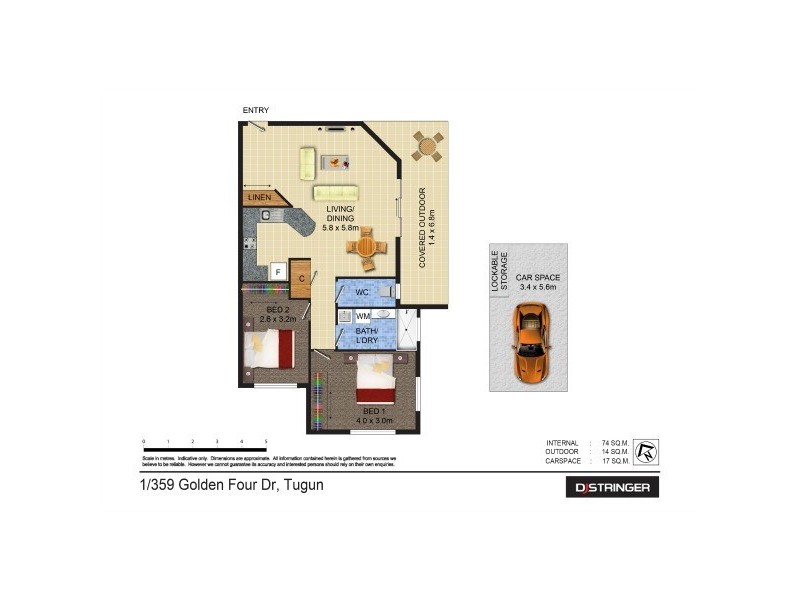 1/359 Golden Four Drive – Garran, Tugun QLD 4224 Floorplan