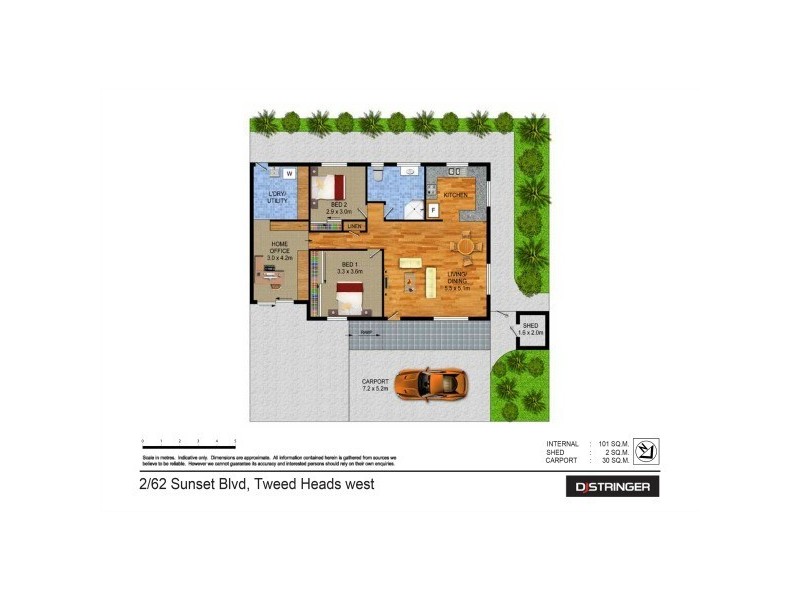 2/62 Sunset Boulevarde, Tweed Heads West NSW 2485 Floorplan