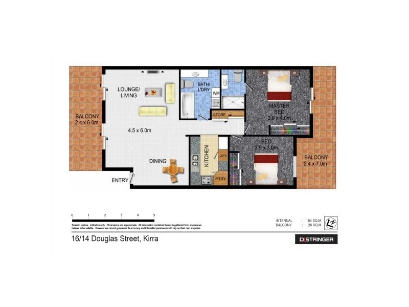 16/14 Douglas Street – Pearl of Kirra, Kirra QLD 4225 Floorplan