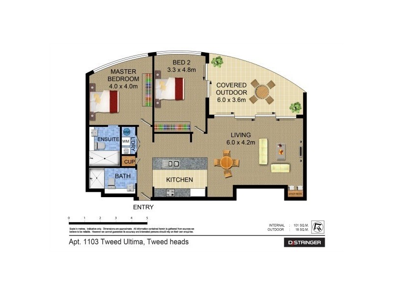 1103/14-22 Stuart Street – Tweed Ultima, Tweed Heads NSW 2485 Floorplan