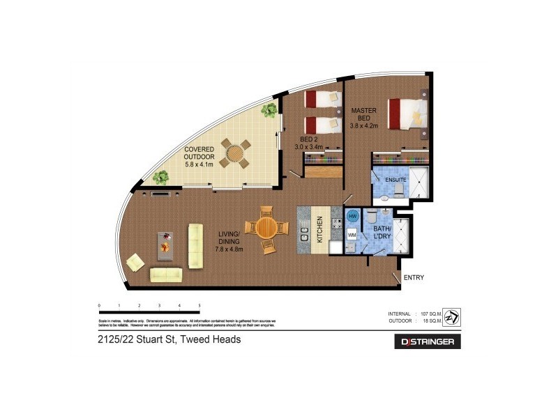 2125/14-18 Stuart Street – Tweed Ultima, Tweed Heads NSW 2485 Floorplan