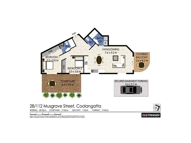 28/102-112 Musgrave Street – Kirra Palms, Kirra QLD 4225 Floorplan