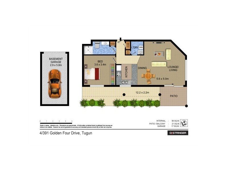 4/391 Golden Four Drive – Tugun Palms, Tugun QLD 4224 Floorplan