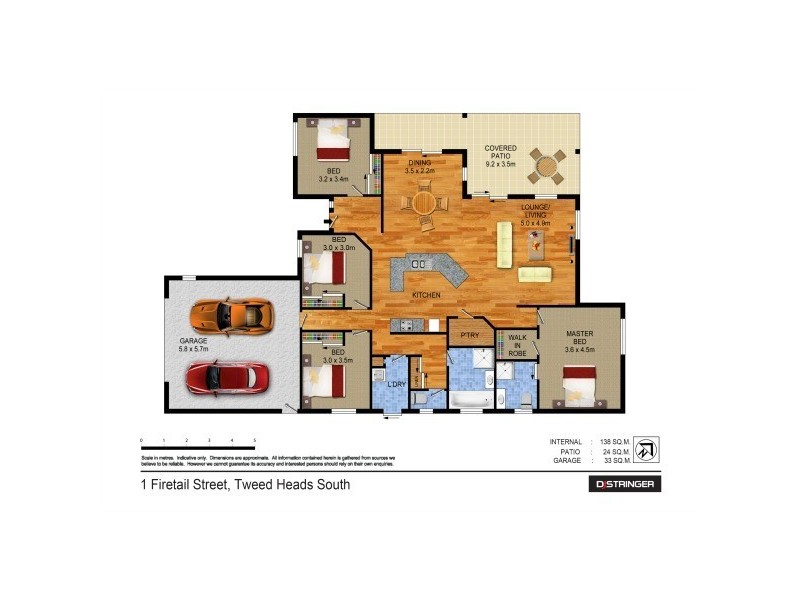 1 Firetail Court, Tweed Heads South NSW 2486 Floorplan