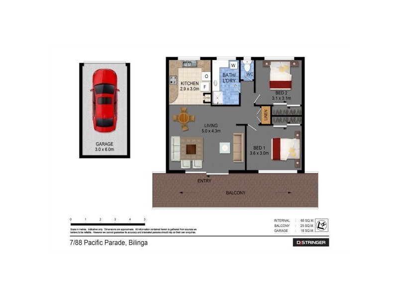 7/88 Pacific Parade – Golden Gate, Bilinga QLD 4225 Floorplan