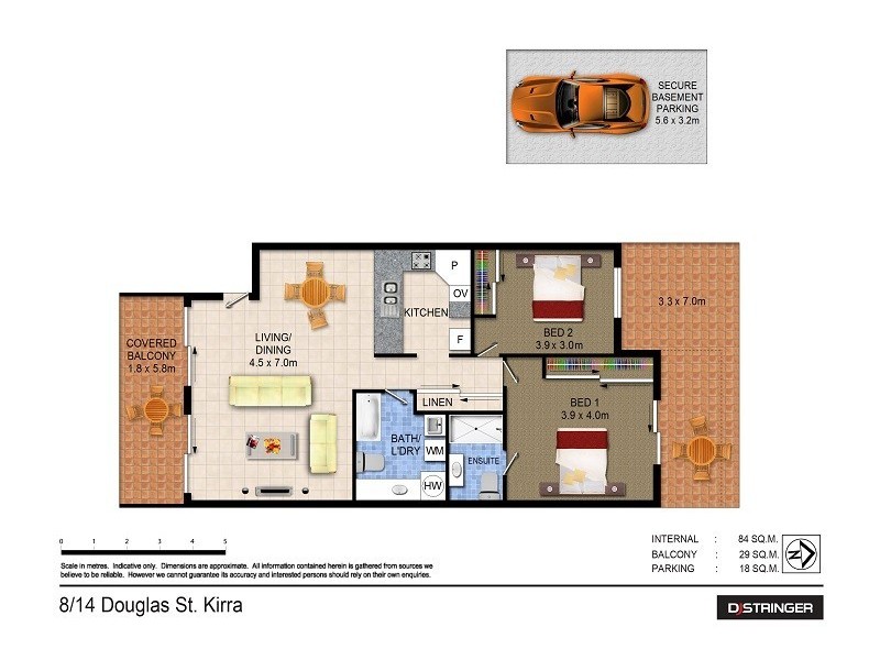 8/14 Douglas Street – Pearl of Kirra, Kirra QLD 4225 Floorplan