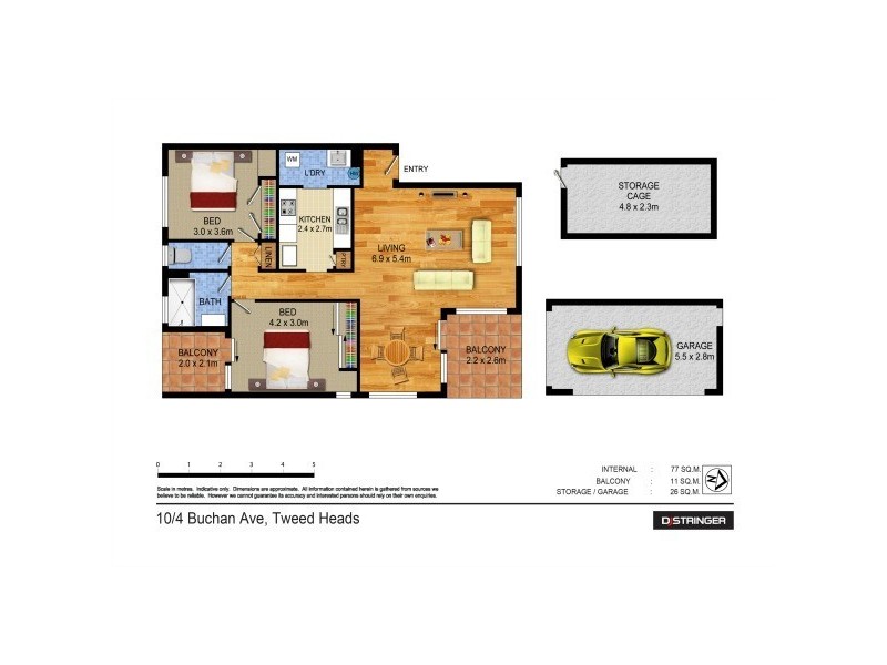 10/4 Buchan Avenue, Tweed Heads South NSW 2486 Floorplan