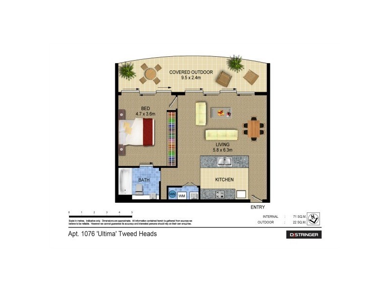 1076/14-22 Stuart Street – Tweed Ultima, Tweed Heads NSW 2485 Floorplan