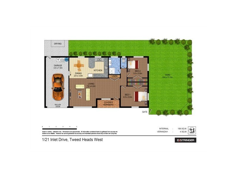 1/21 Inlet Drive, Tweed Heads West NSW 2485 Floorplan