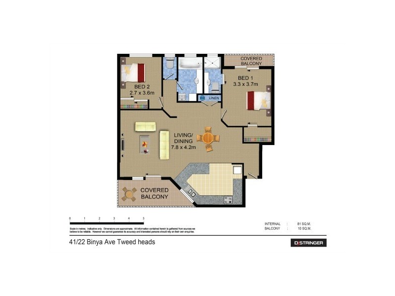 41/22 Binya Avenue – Ocean Breeze, Tweed Heads NSW 2485 Floorplan