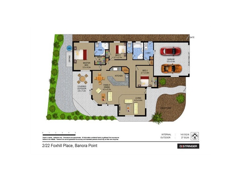 2/22 Foxhill Place, Banora Point NSW 2486 Floorplan
