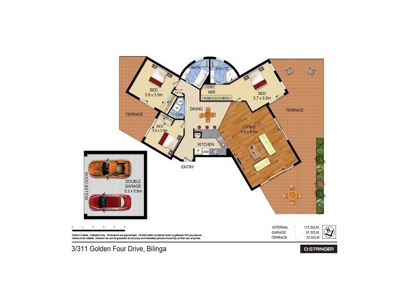 3/311 Golden Four Drive – Costa D’Ora, Bilinga QLD 4225 Floorplan