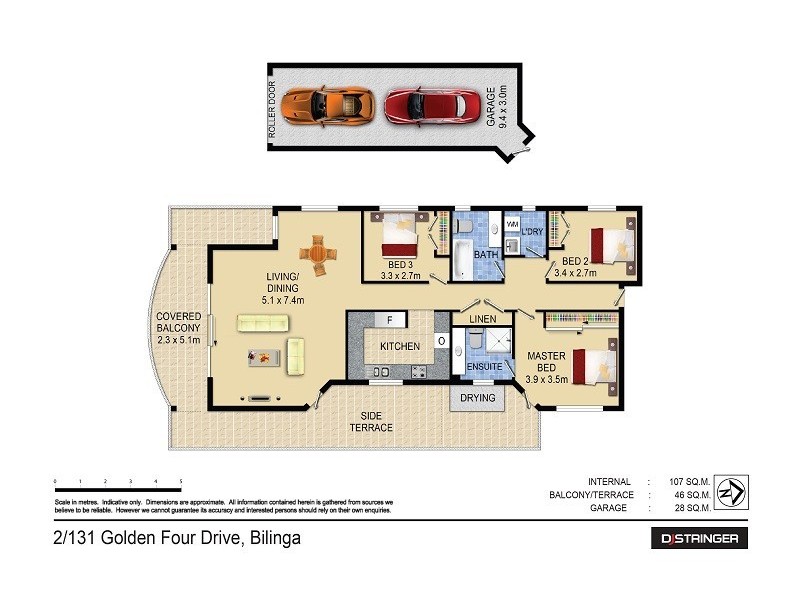 2/131 Golden Four Drive – Lanai, Bilinga QLD 4225 Floorplan