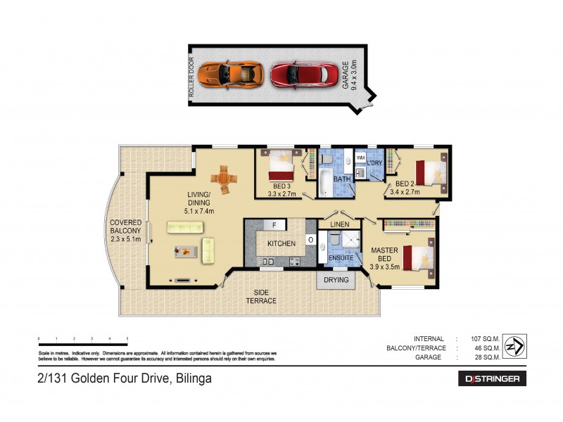 2/131 Golden Four Drive – Lanai, Bilinga QLD 4225 Floorplan
