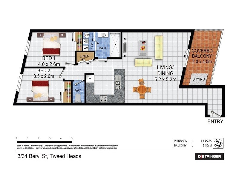 3/34 Beryl Street aka (11/95-99 Wharf St), Tweed Heads NSW 2485 Floorplan