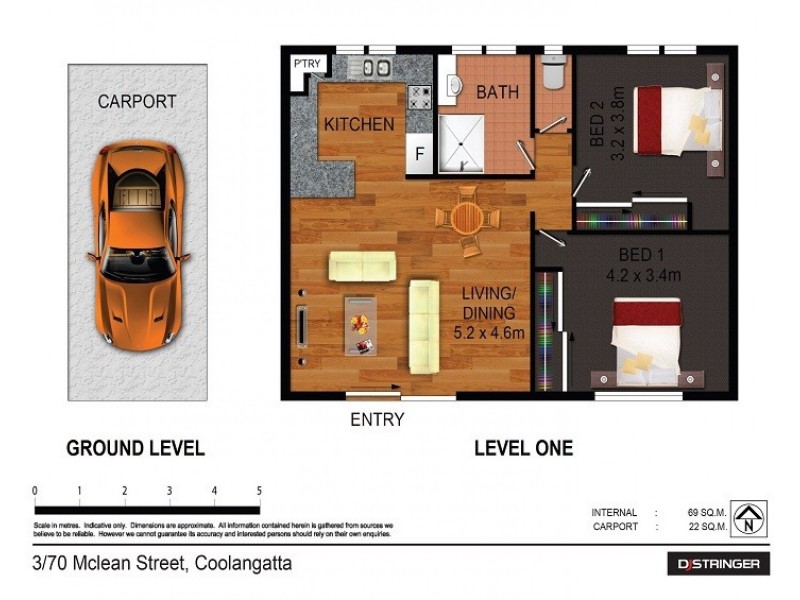 3/70 McLean Street – Jukambe Court, Coolangatta QLD 4225 Floorplan