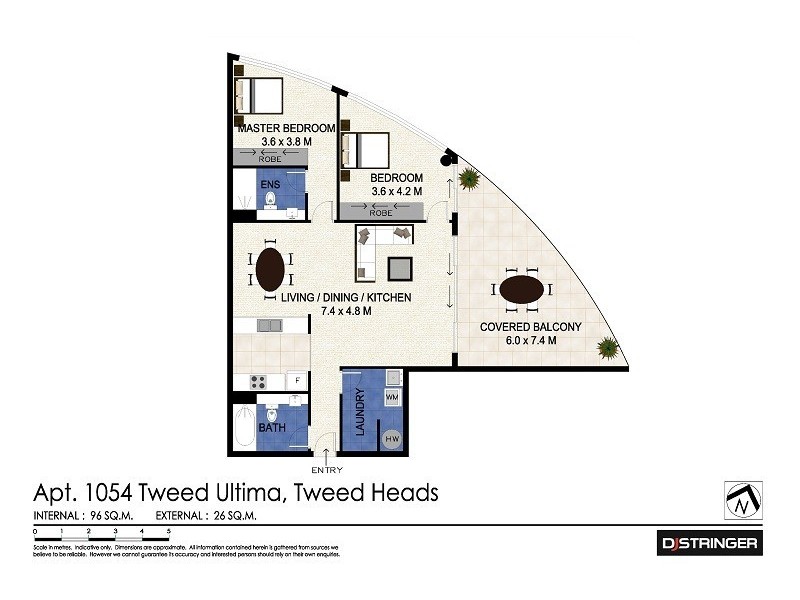1054/14-22 Stuart Street – Tweed Ultima, Tweed Heads NSW 2485 Floorplan