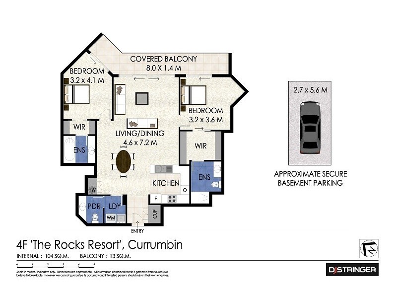 4F/828 Pacific Parade – The Rocks Resort, Currumbin QLD 4223 Floorplan