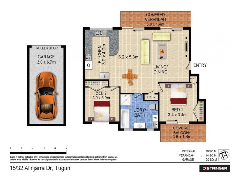 15/32 Alinjarra Drive – Alin Gardens, Tugun QLD 4224 Floorplan