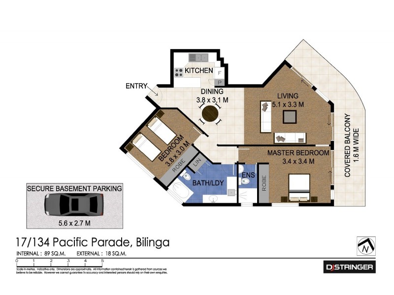 17/134 Pacific Parade – Porta Pacifique, Bilinga QLD 4225 Floorplan