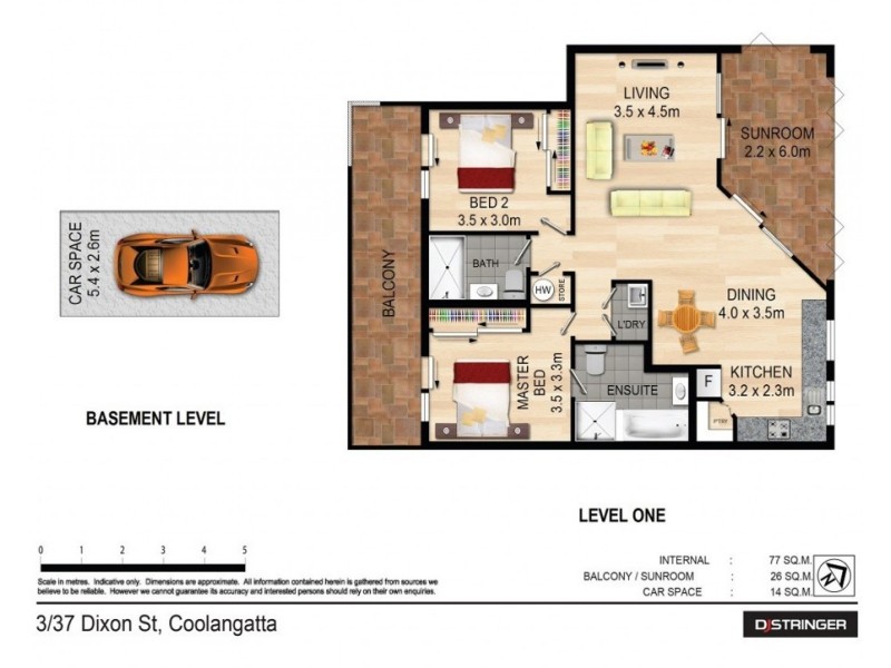 3/37 Dixon Street – Park Side View, Coolangatta QLD 4225 Floorplan