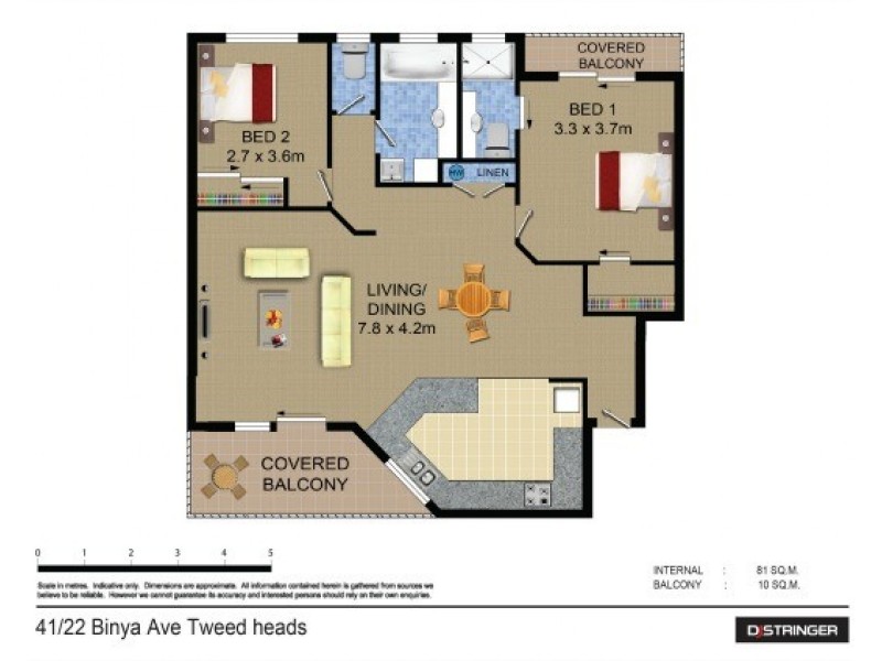 41/22 Binya Avenue, Tweed Heads NSW 2485 Floorplan