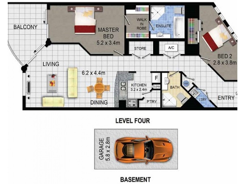 504/4-10 Douglas Street, Coolangatta QLD 4225 Floorplan