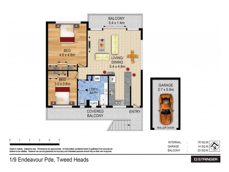 1/9 Endeavour Parade, Tweed Heads NSW 2485 Floorplan