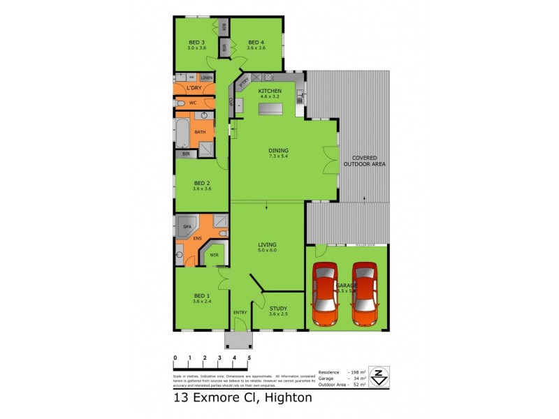 13 Exmoor Close, Highton VIC 3216 Floorplan
