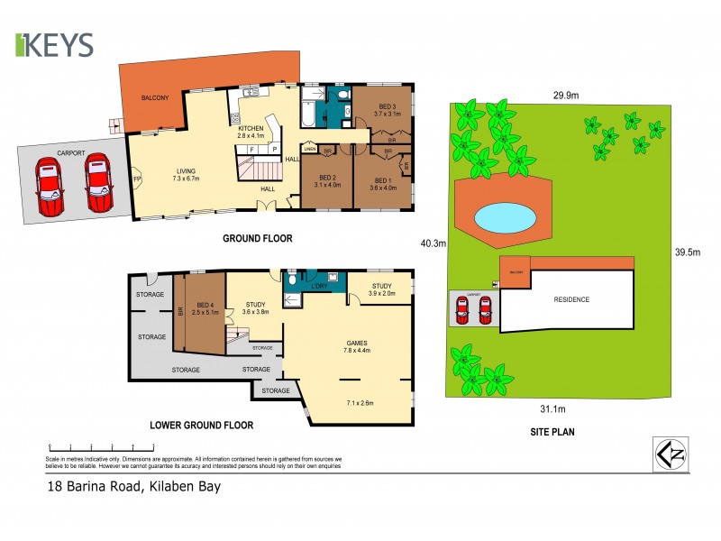 18 Barina Avenue, Kilaben Bay NSW 2283 Floorplan