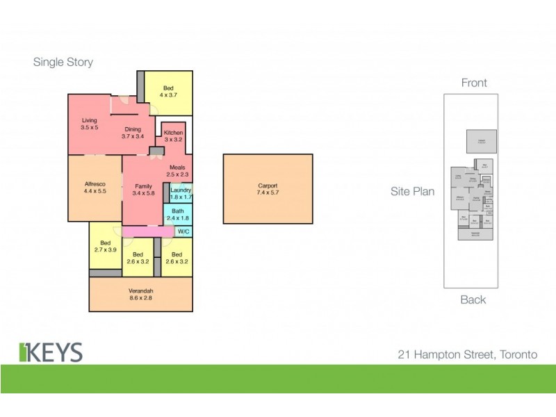 21 Hampton Street, Toronto NSW 2283 Floorplan