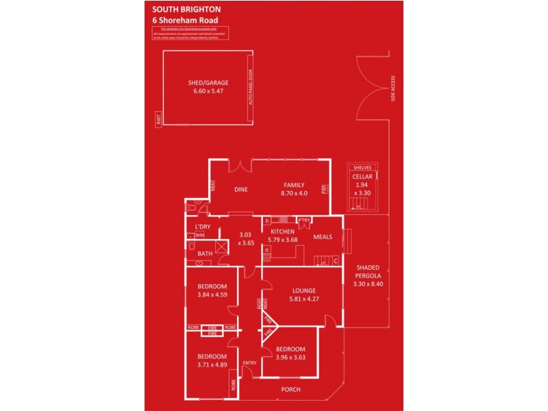 6 Shoreham Road, South Brighton SA 5048 Floorplan