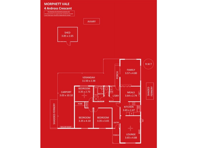 4 Ardross Crescent, Morphett Vale SA 5162 Floorplan