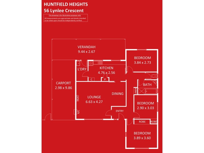 56 Lynlee Crescent, Huntfield Heights SA 5163 Floorplan