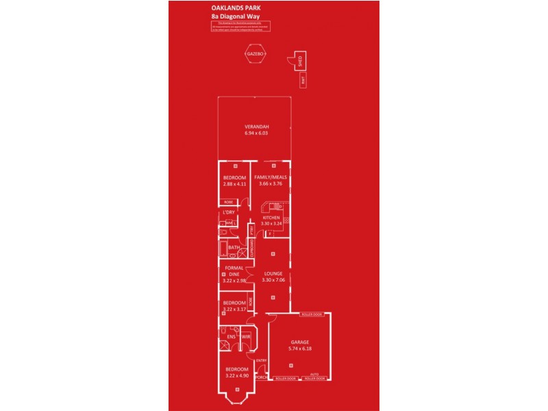 8a Diagonal Way, Oaklands Park SA 5046 Floorplan