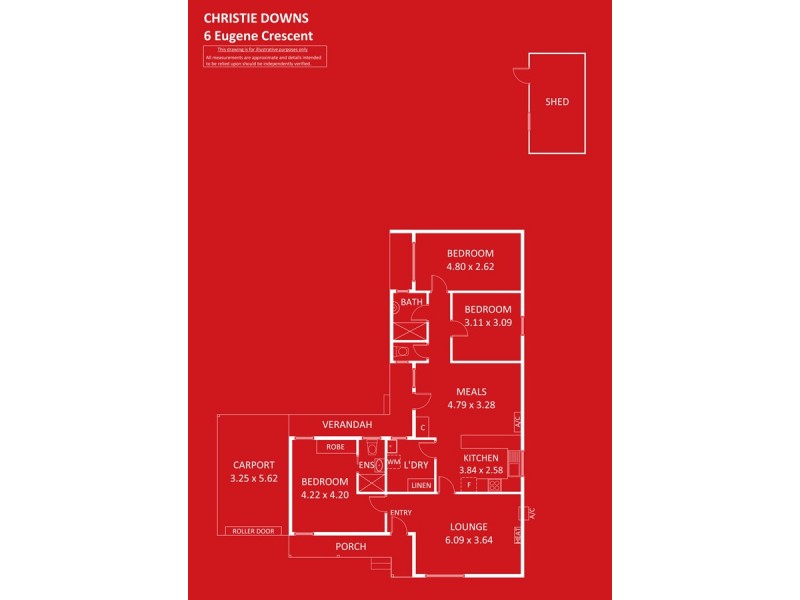 6 Eugene Crescent, Christie Downs SA 5164 Floorplan