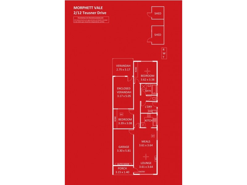 2/12 Teusner Drive, Morphett Vale SA 5162 Floorplan