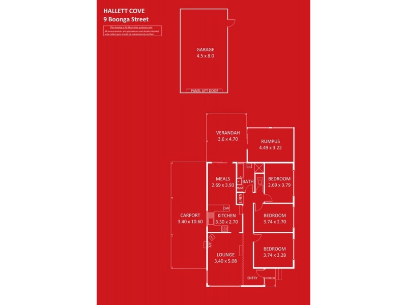 9 Boonga Street, Hallett Cove SA 5158 Floorplan