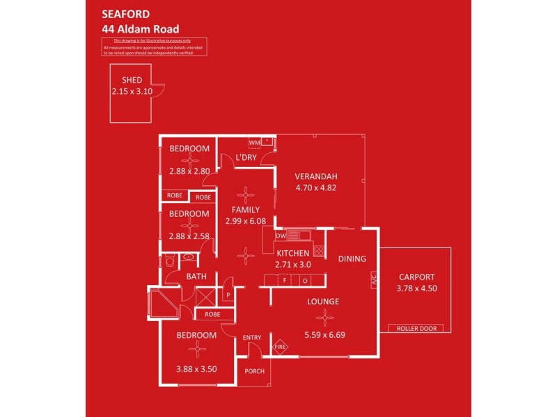 44 Aldam Road, Seaford SA 5169 Floorplan