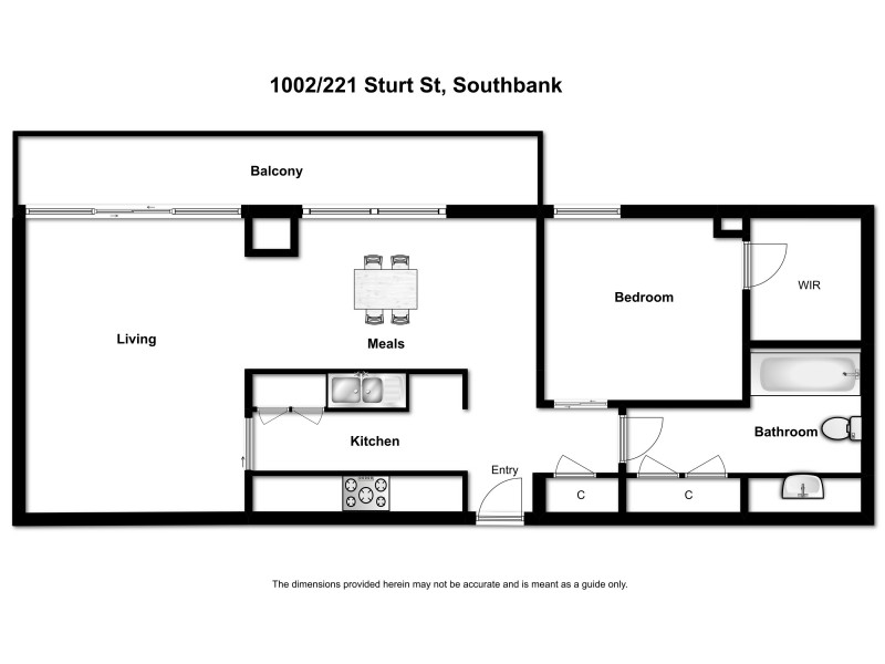 1002/221 Sturt Street, South Melbourne VIC 3205 Floorplan