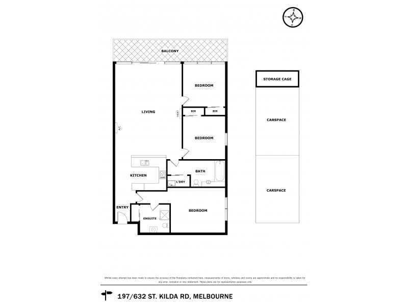 197/632 St Kilda Road, Melbourne VIC 3004 Floorplan