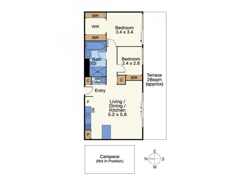 305/348 Beaconsfield Parade, St Kilda West VIC 3182 Floorplan